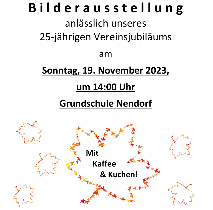 Bilderausstellung 25-jähriges Vereinsjubiläum HV